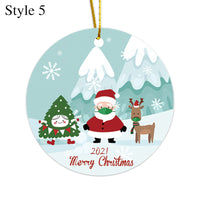 4pcs Christmas Tree Ceramic Ornaments Christmas Tree Decoration Christmas Pendant