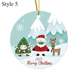 4pcs Christmas Tree Ceramic Ornaments Christmas Tree Decoration Christmas Pendant