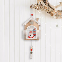 3Pcs Christmas Wooden House Pendant Christmas Tree Hanging Decor