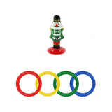 Christmas Inflatable Nutcracker with 4 Rings Throwing Toy