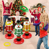 Christmas Inflatable Nutcracker with 4 Rings Throwing Toy