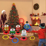 Christmas Inflatable Nutcracker with 4 Rings Throwing Toy
