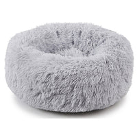 Pet Dog Cat Calming Bed Warm Soft Plush Round Nest Comfy Sleeping Kennel Cave