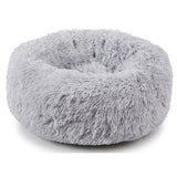 Pet Dog Cat Calming Bed Warm Soft Plush Round Nest Comfy Sleeping Kennel Cave
