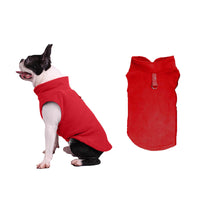 Fleece Dog Vest with Leash Ring Pullover Pet Fleece Jacket