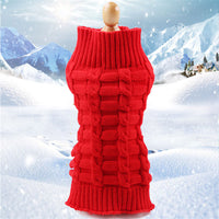 Pet Dog Sweater Winter Warm Knitted Dog Clothes