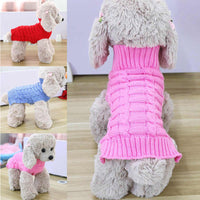 Pet Dog Sweater Winter Warm Knitted Dog Clothes