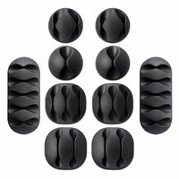 10pcs/Set Self-adhesive Cable Clips Cord Organizer Holder Set