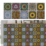 Set of 10pcs Self Adhesive Tile Stickers Moroccan-style Wall Stickers