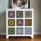 Set of 10pcs Self Adhesive Tile Stickers Moroccan-style Wall Stickers