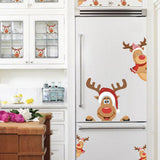Christmas Elk Cling Wall Decal