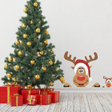 Christmas Elk Cling Wall Decal