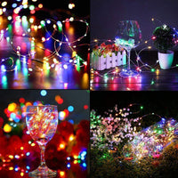 5M/10M Music Control LED String Lights with Remote Controller Battery Powered String Light Home Decoration Light