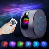 Aurora Star Projector Night Light Laser LED Starry Projector Light Rotation Color Changing Night Lamp with Wireless Remoter Controller