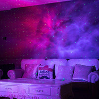 Aurora Star Projector Night Light Laser LED Starry Projector Light Rotation Color Changing Night Lamp with Wireless Remoter Controller