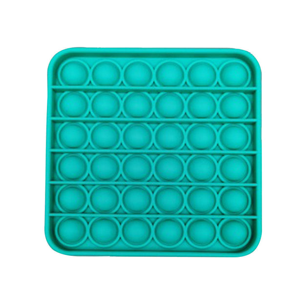 2pcs Stress Reliever Toy Silicone Bubble Popping Game Push Fidget Sensory Toy Funny Adult Kids Toy Decompression Toy Green