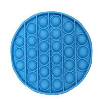 2pcs Stress Reliever Toy Silicone Bubble Popping Game Push Fidget Sensory Toy Funny Adult Kids Toy Decompression Toy Blue
