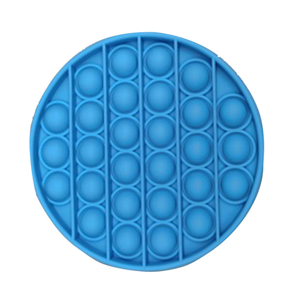 2pcs Stress Reliever Toy Silicone Bubble Popping Game Push Fidget Sensory Toy Funny Adult Kids Toy Decompression Toy Blue