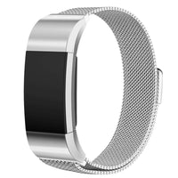 Milanese Loop Replacement Band for Fitbit Charge 2 Stainless Steel Magnetic Wristband Replacement Bracelets Milanese Bands for Fitbit Charge 2 Silver