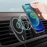 MagSafe Fast Wireless Car Charger for iPhone 12/12Pro/12Pro Max/12Mini Magnetic Car Phone Holder Fast Charging Mount Air Vent Phone Stand Black