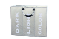 3 Layers Clothes Storage Bags Quilt Organizers with Reinforced Handle Light Gray
