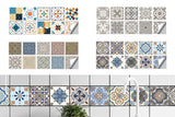 20pcs/40pcs Self Adhesive Tile Stickers 10 x 10cm Wall Stickers Retro Tile Stickers Waterproof Oil-proof Cabinet Stickers Home Decoration