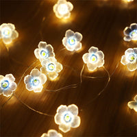 LED Flower Shaped Fairy String Light Indoor Outdoor Decor