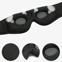 Bluetooth 3D Sleep Eye Mask Headphones Wireless Sleeping Eye Mask Soft 3D Eye Mask Music Player for Sleeping Black