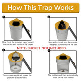 Slide Bucket Lid Mouse Trap with Ladder Auto Resetting Mouse Trap Reusable Mouse Rat Trap DIY Rodent Killer