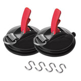 Set of 2Pcs Suction Cup Anchor with S Hooks Heavy Duty Tie Down Suction Anchor Strong Car Awning Suction Cup Outdoor Tent Accessory