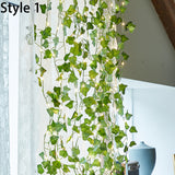 10-Meter 100LED Artificial Ivy Leaves Light String Battery-powered Light String-Style 1