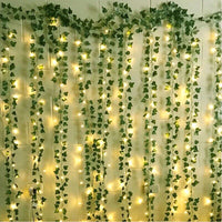 10-Meter 100LED Artificial Ivy Leaves Light String Battery-powered Light String-Style 1