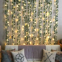 10-Meter 100LED Artificial Ivy Leaves Light String Battery-powered Light String-Style 1