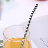 20pcs Stainless Steel Straws Spoon Drinking Straw Spoon Dual-Use Straws Tea Spoon