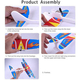 Rechargeable Foam Airplane Kit Hand Launch Throwing Plane Model Outdoor Toy