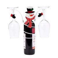 Christmas Wine Bottle and Glass Holder Stand