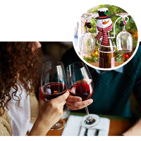 Christmas Wine Bottle and Glass Holder Stand