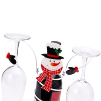 Christmas Wine Bottle and Glass Holder Stand