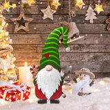 Merry Christmas Metal Gnome Sign Stake Outdoor Lawn Yard Decoration