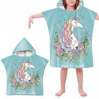 Kids Hooded Beach Towel Poncho Bathrobe Towel Wrap