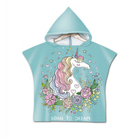 Kids Hooded Beach Towel Poncho Bathrobe Towel Wrap