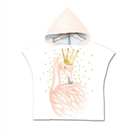 Kids Hooded Beach Towel Poncho Bathrobe Towel Wrap