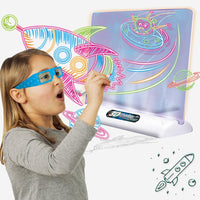 3D Fluorescent Drawing Board Kit Light Up Tracing Pad - Dinosaurs