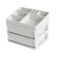 3 Layer Drawers Cosmetic Makeup Organiser Box - Gray