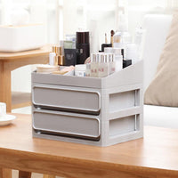 3 Layer Drawers Cosmetic Makeup Organiser Box - Gray