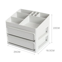 3 Layer Drawers Cosmetic Makeup Organiser Box - Gray