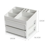 3 Layer Drawers Cosmetic Makeup Organiser Box - Gray