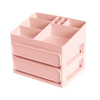 3 Layer Drawers Cosmetic Makeup Organiser Box - Pink