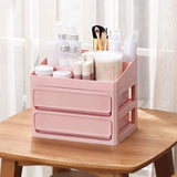 3 Layer Drawers Cosmetic Makeup Organiser Box - Pink