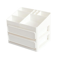 3 Layer Drawers Cosmetic Makeup Organiser Box - White